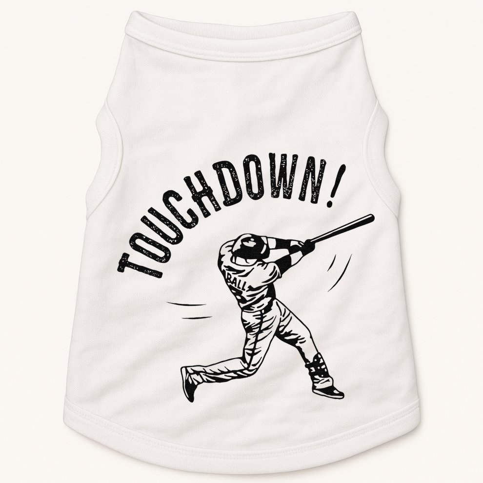 Touchdown Baseball Funny Football Joke Doggie Tank