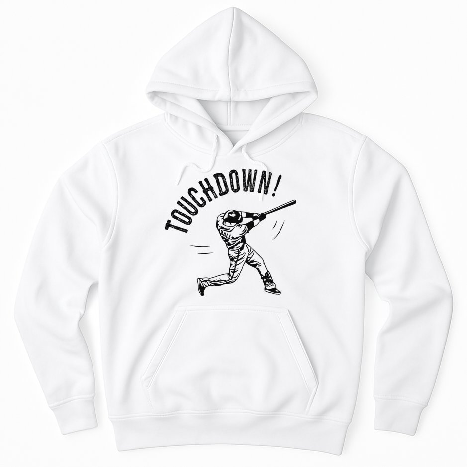 Touchdown Baseball Funny Football Joke Hoodie