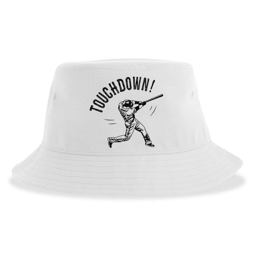 Touchdown Baseball Funny Football Joke Sustainable Bucket Hat