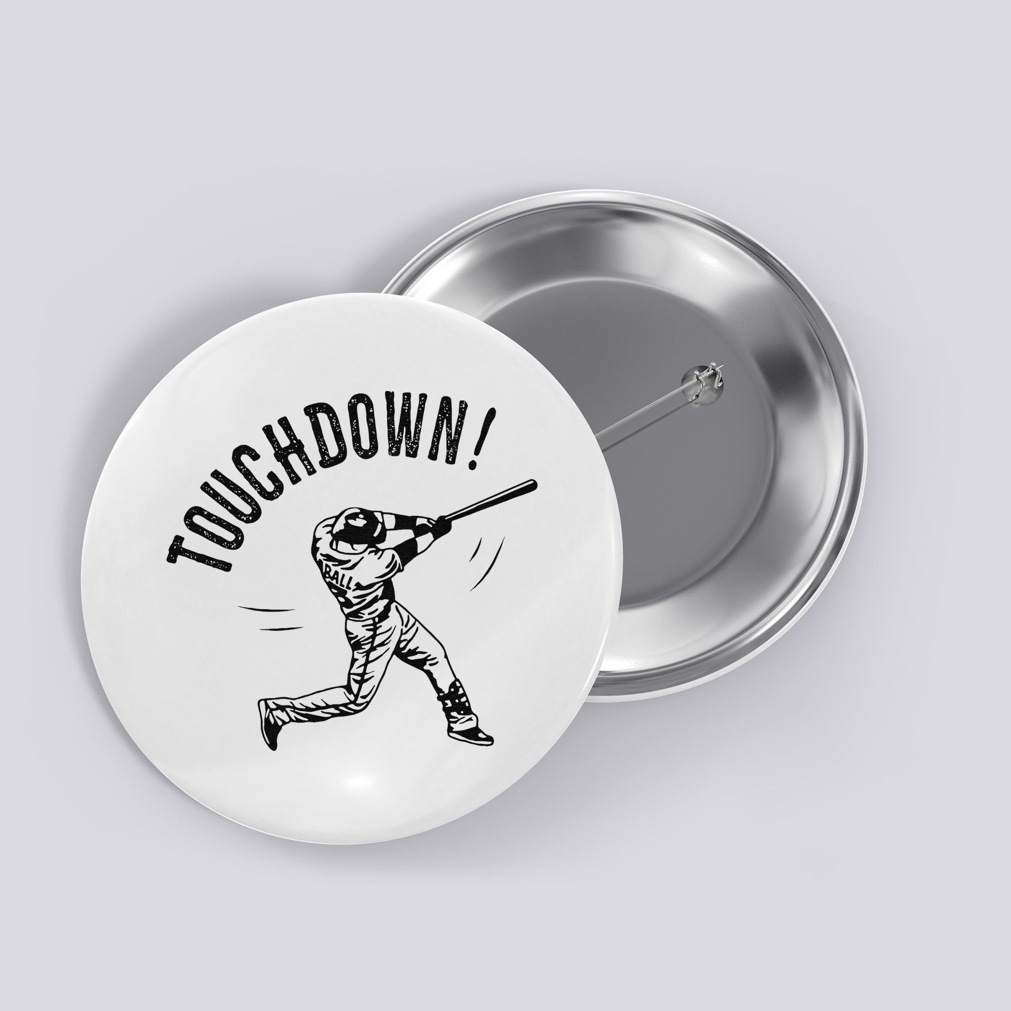 Touchdown Baseball Funny Football Joke Button