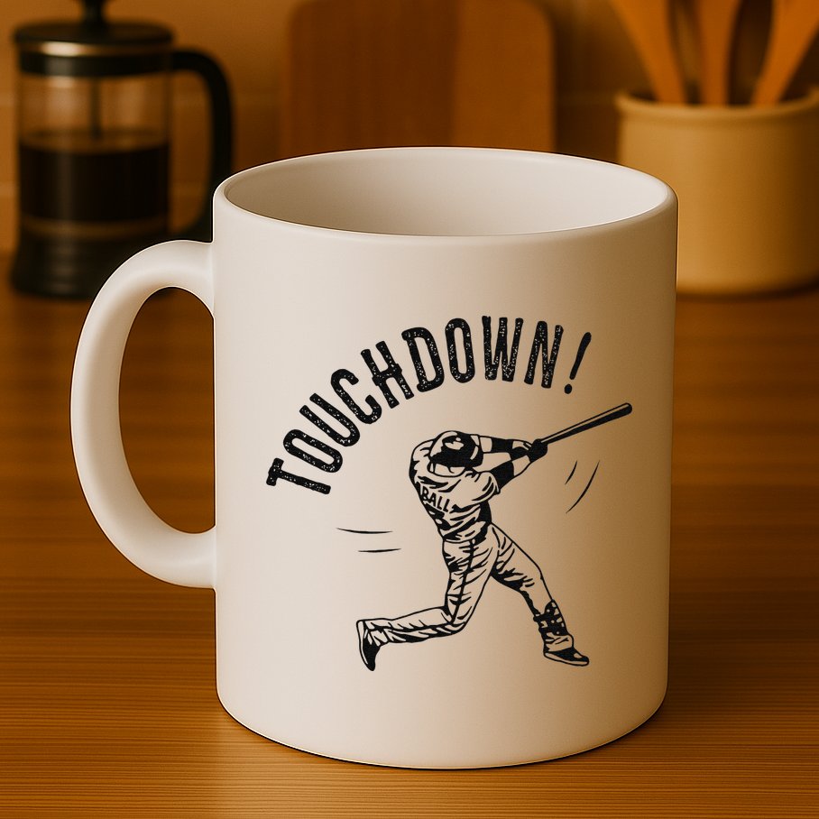 Touchdown Baseball Funny Football Joke Mug