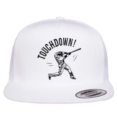 Touchdown Baseball Funny Football Joke Flat Bill Trucker Hat