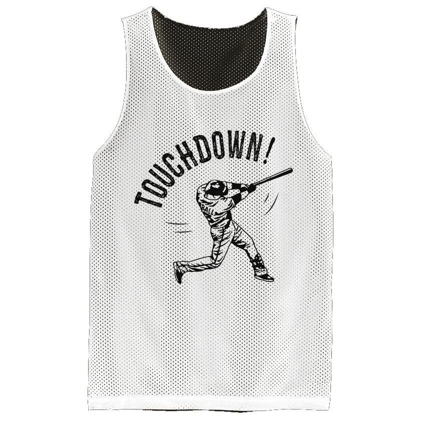 Touchdown Baseball Funny Football Joke Mesh Reversible Basketball Jersey Tank