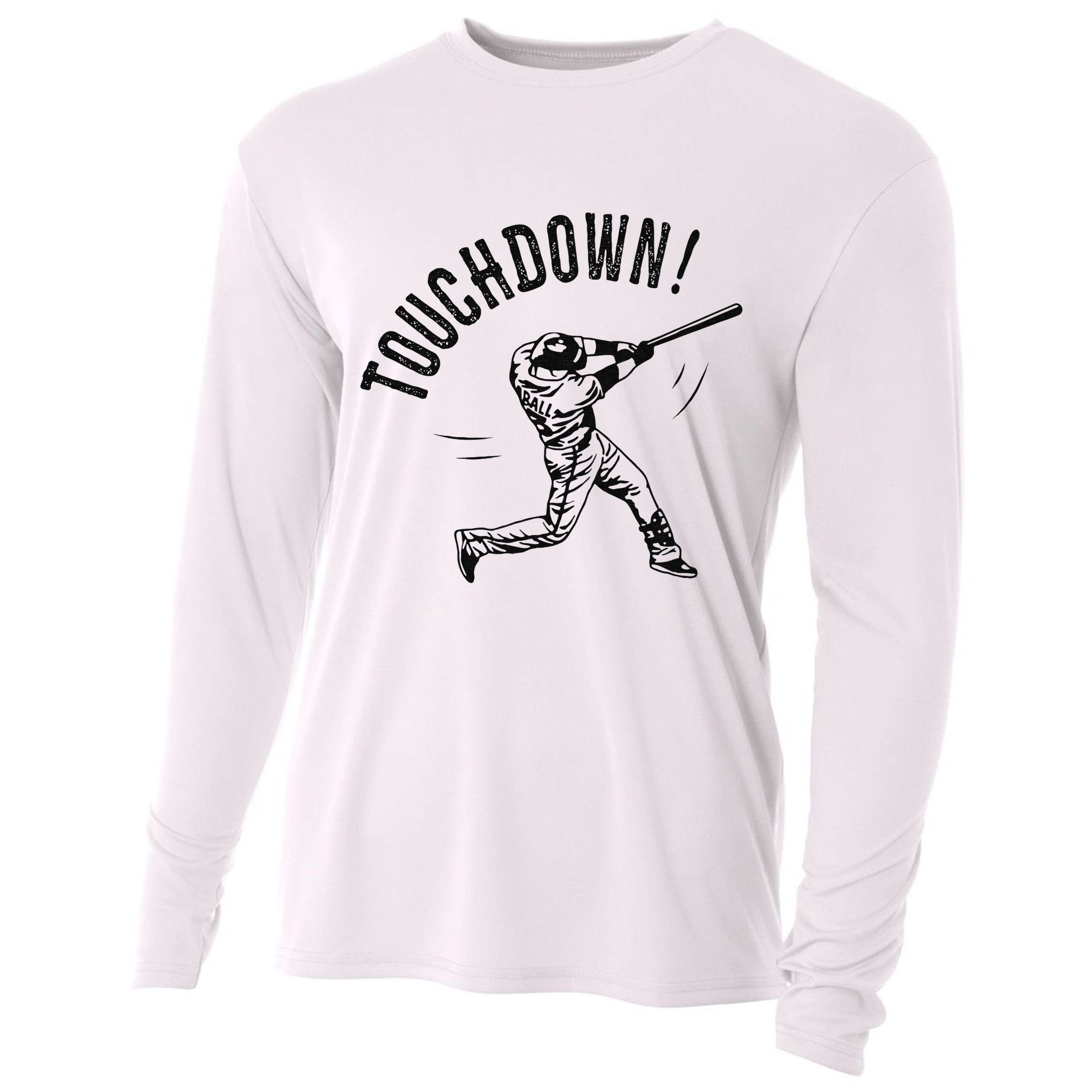 Touchdown Baseball Funny Football Joke Cooling Performance Long Sleeve Crew