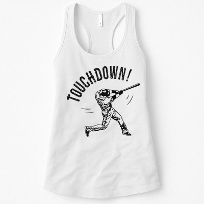 Touchdown Baseball Funny Football Joke Womens Tank Top