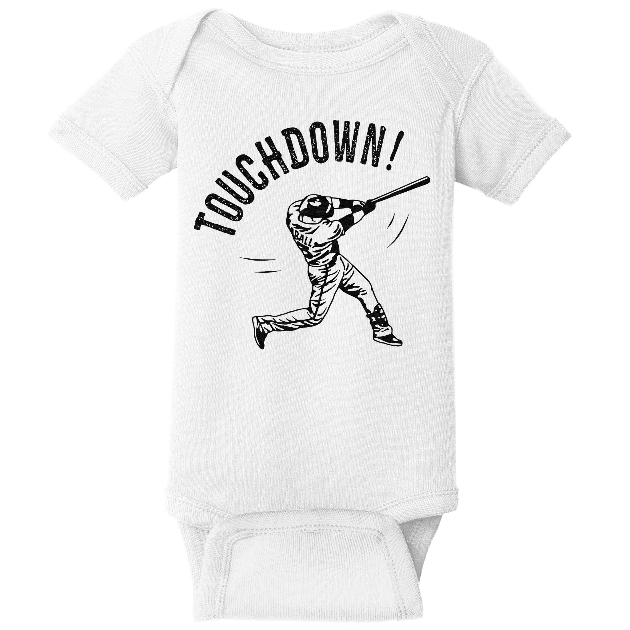 Touchdown Baseball Funny Football Joke Baby Bodysuit