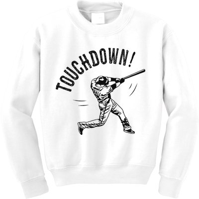 Touchdown Baseball Funny Football Joke Kids Sweatshirt