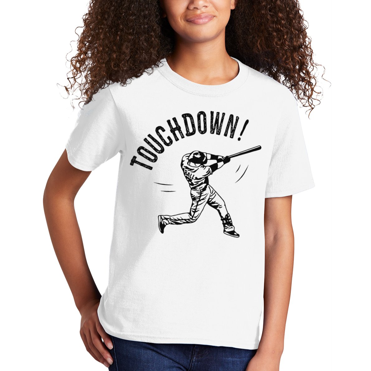 Touchdown Baseball Funny Football Joke Kids T-Shirt
