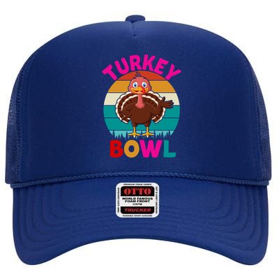 Turkey Bowl Funny Gift High Crown Mesh Back Trucker Hat