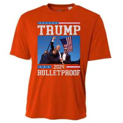 Trump Bulletproof Fight Fist Legend Donald Trump 2024 Gift Cooling Performance Crew T-Shirt