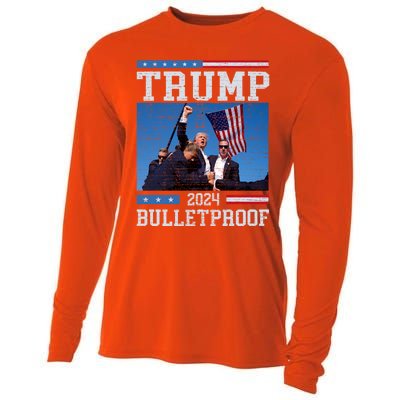 Trump Bulletproof Fight Fist Legend Donald Trump 2024 Gift Cooling Performance Long Sleeve Crew