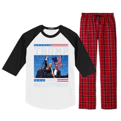 Trump Bulletproof Fight Fist Legend Donald Trump 2024 Gift Raglan Sleeve Pajama Set