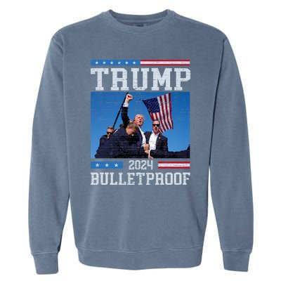 Trump Bulletproof Fight Fist Legend Donald Trump 2024 Gift Garment-Dyed Sweatshirt