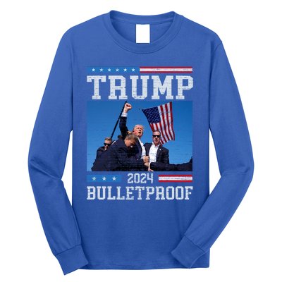 Trump Bulletproof Fight Fist Legend Donald Trump 2024 Gift Long Sleeve Shirt