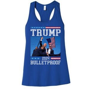 Trump Bulletproof Fight Fist Legend Donald Trump 2024 Gift Women's Racerback Tank