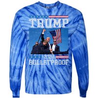 Trump Bulletproof Fight Fist Legend Donald Trump 2024 Gift Tie-Dye Long Sleeve Shirt