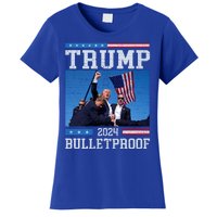 Trump Bulletproof Fight Fist Legend Donald Trump 2024 Gift Women's T-Shirt