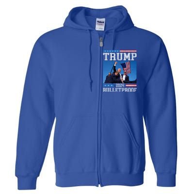 Trump Bulletproof Fight Fist Legend Donald Trump 2024 Gift Full Zip Hoodie