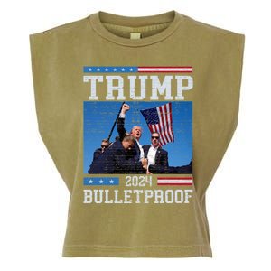 Trump Bulletproof Fight Fist Legend Donald Trump 2024 Gift Garment-Dyed Women's Muscle Tee