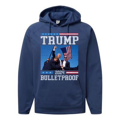 Trump Bulletproof Fight Fist Legend Donald Trump 2024 Gift Performance Fleece Hoodie