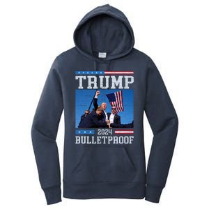 Trump Bulletproof Fight Fist Legend Donald Trump 2024 Gift Women's Pullover Hoodie