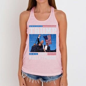 Trump Bulletproof Fight Fist Legend Donald Trump 2024 Gift Women's Knotted Racerback Tank