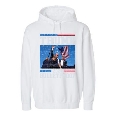 Trump Bulletproof Fight Fist Legend Donald Trump 2024 Gift Garment-Dyed Fleece Hoodie