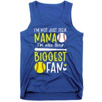 Their Biggest Fan Softball Baseball Nana Of Ballers Cute Gift Tank Top