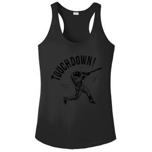 Touchdown Baseball Funny Football Joke Gift Baseball Shirt Baseball Lover Tee Ladies PosiCharge Competitor Racerback Tank