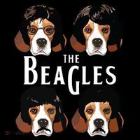 The Beagles Funny Beagle Lovers Stripe Pom Pom Beanie