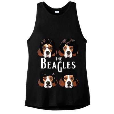 The Beagles Funny Beagle Lovers Ladies PosiCharge Tri-Blend Wicking Tank