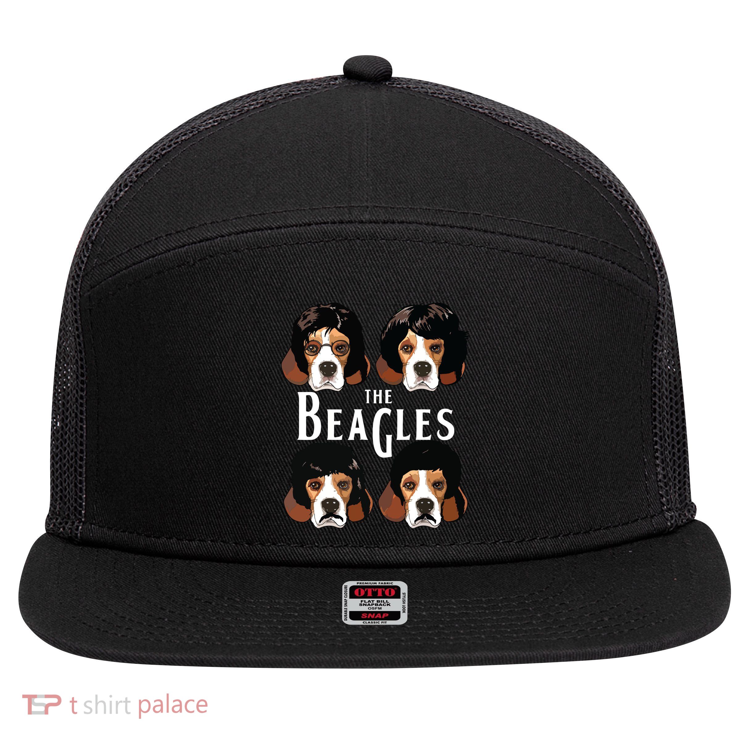 The Beagles Funny Beagle Lovers 7 Panel Mesh Trucker Snapback Hat
