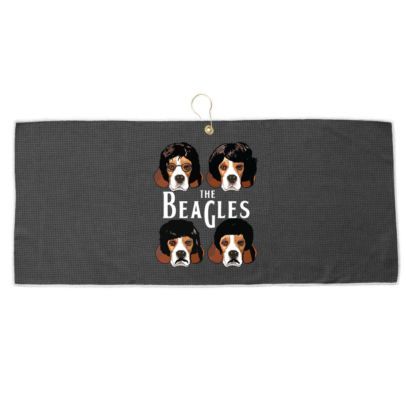 The Beagles Funny Beagle Lovers Large Microfiber Waffle Golf Towel