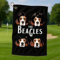 The Beagles Funny Beagle Lovers Golf Towel