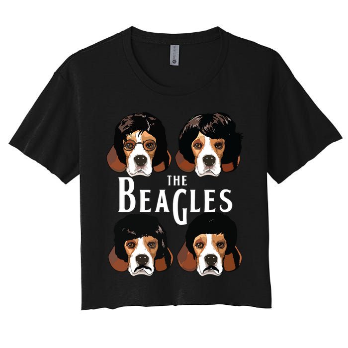 The Beagles Funny Beagle Lovers Women's Crop Top Tee