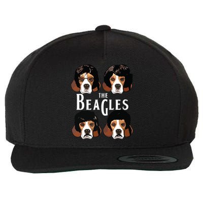 The Beagles Funny Beagle Lovers Wool Snapback Cap