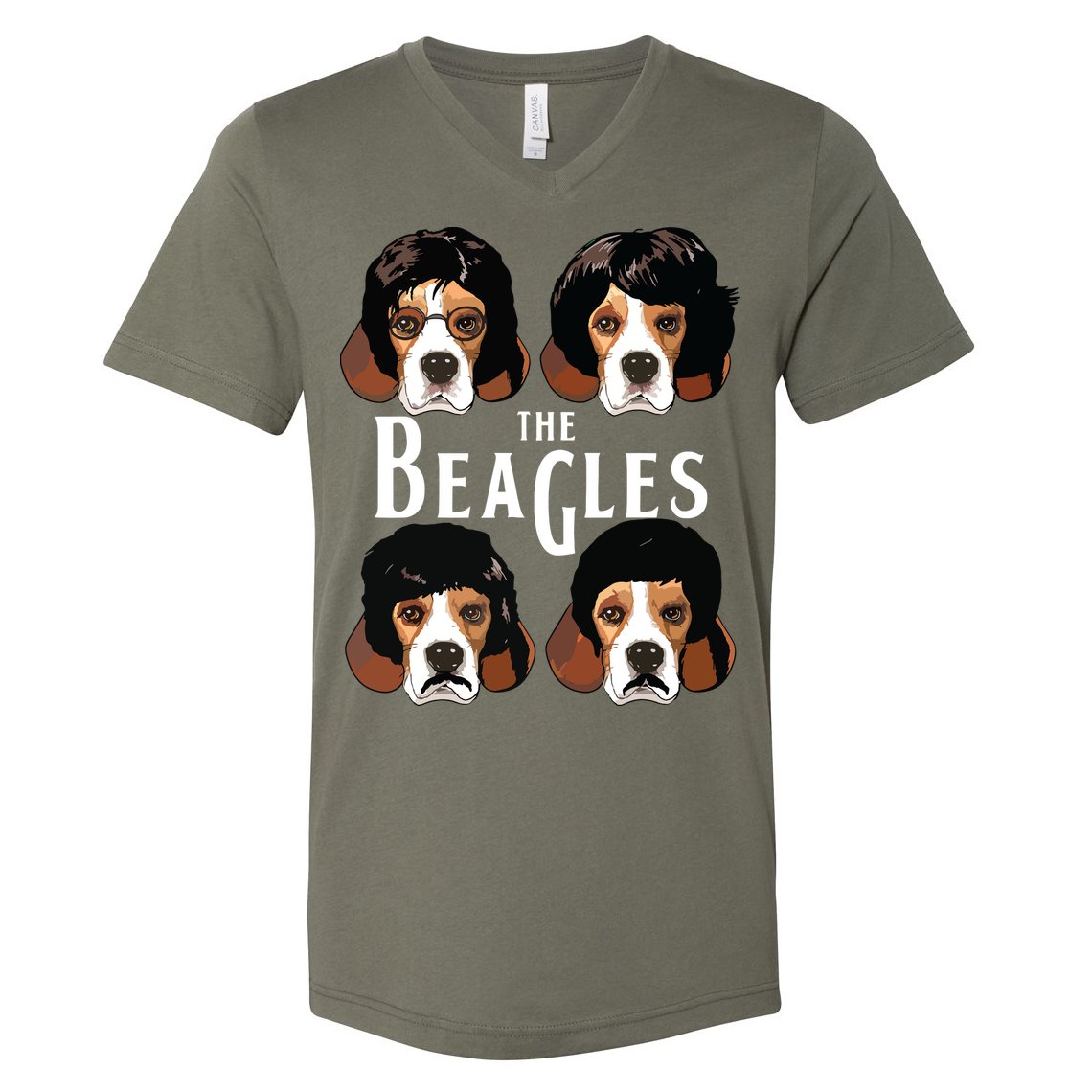 The Beagles Funny Beagle Lovers V-Neck T-Shirt