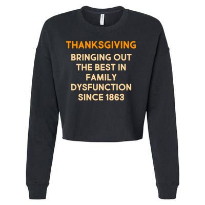 Thanksgiving Bringing Family Dysfunction Since 1863 Cropped Pullover Crew