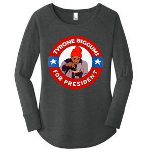 Tyrone Biggums For President Sketch Comedy Women's Perfect Tri Tunic Long Sleeve Shirt