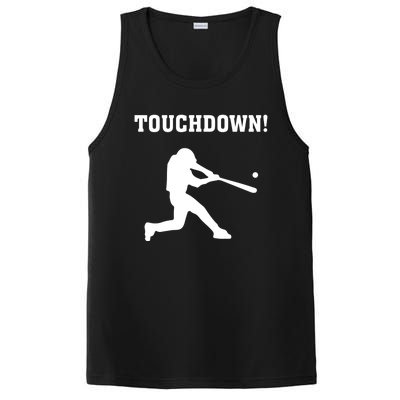 Touchdown Baseball - Funny Baseball Football Sports PosiCharge Competitor Tank