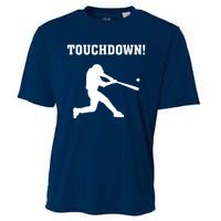 Touchdown Baseball - Funny Baseball Football Sports Cooling Performance Crew T-Shirt