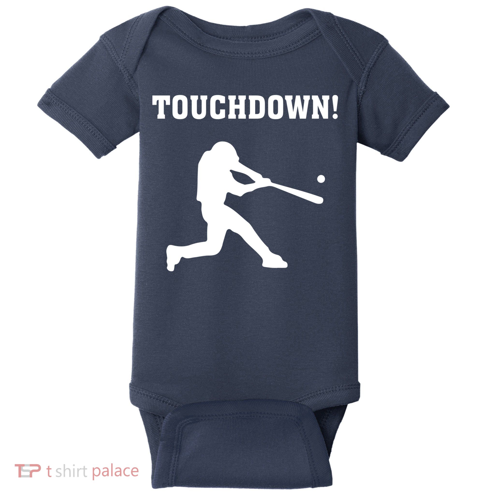 Touchdown Baseball - Funny Baseball Football Sports Baby Bodysuit