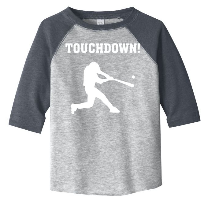 Touchdown Baseball - Funny Baseball Football Sports Toddler Fine Jersey T-Shirt
