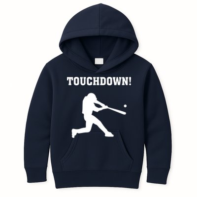 Touchdown Baseball - Funny Baseball Football Sports Kids Hoodie