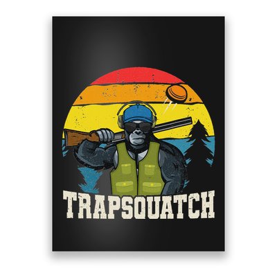 Trapsquatch Bigfoot Funny Sasquatch Clay Trap Shooting Poster