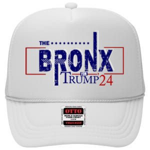 The Bronx For Trump 2024 High Crown Mesh Back Trucker Hat