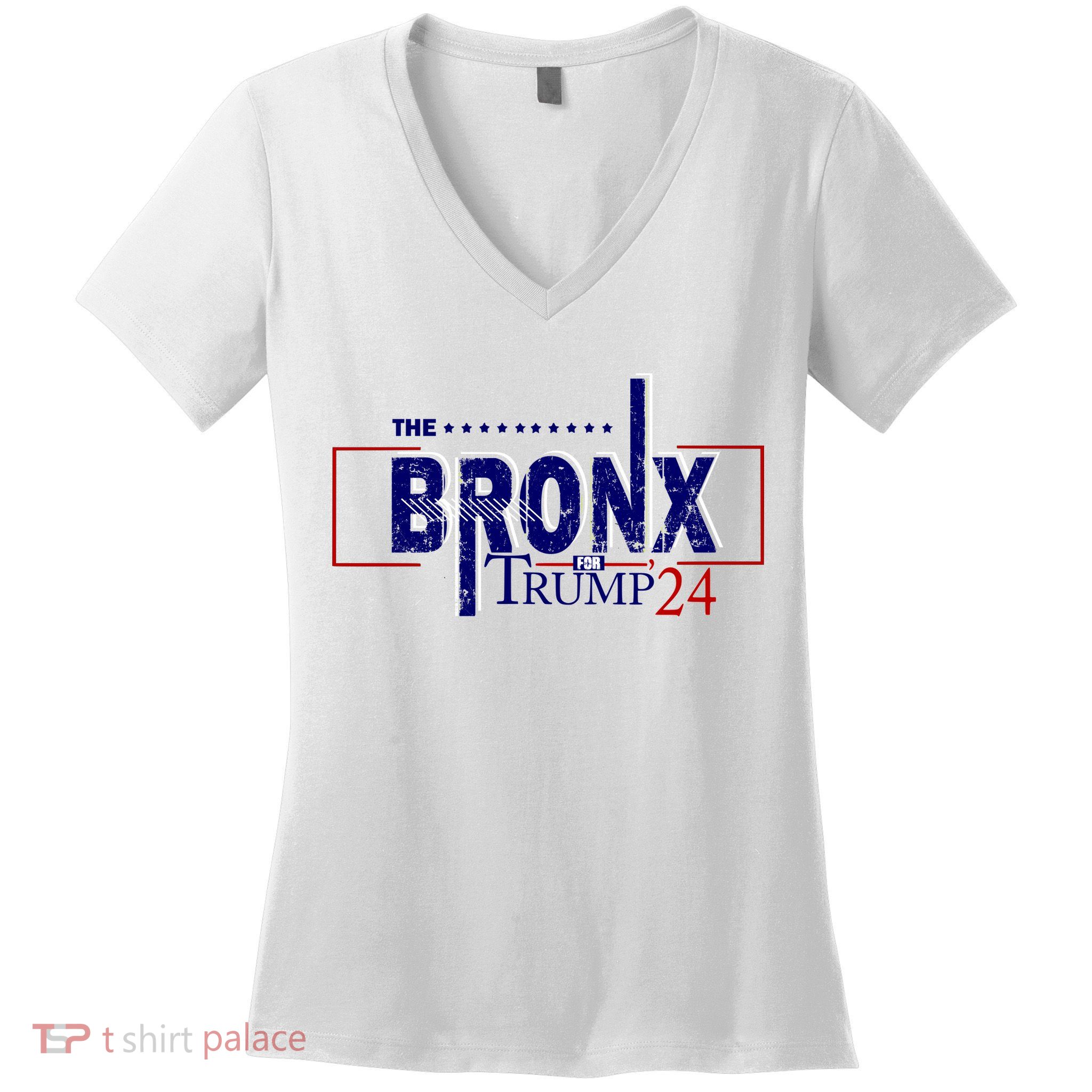 The Bronx For Trump 2024 Women's V-Neck T-Shirt