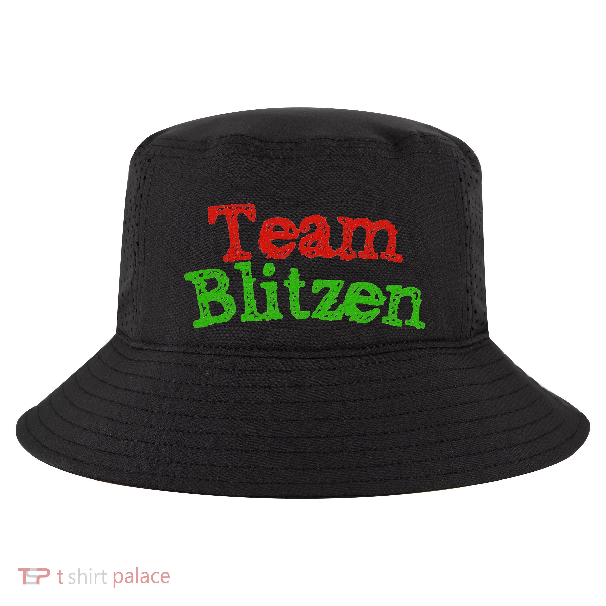 Team Blitzen Funny Reindeer Graphic Gift Cool Comfort Performance Bucket Hat