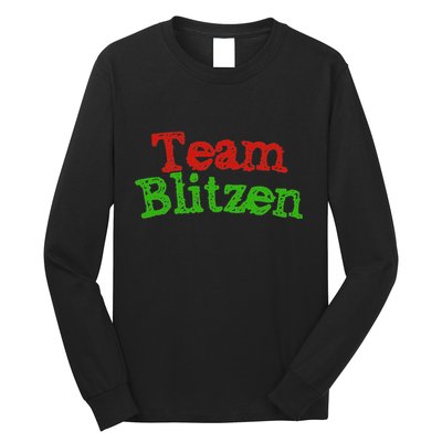 Team Blitzen Funny Reindeer Graphic Gift Long Sleeve Shirt