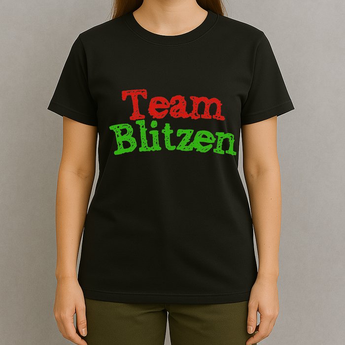 Team Blitzen Funny Reindeer Graphic Gift T-Shirt
